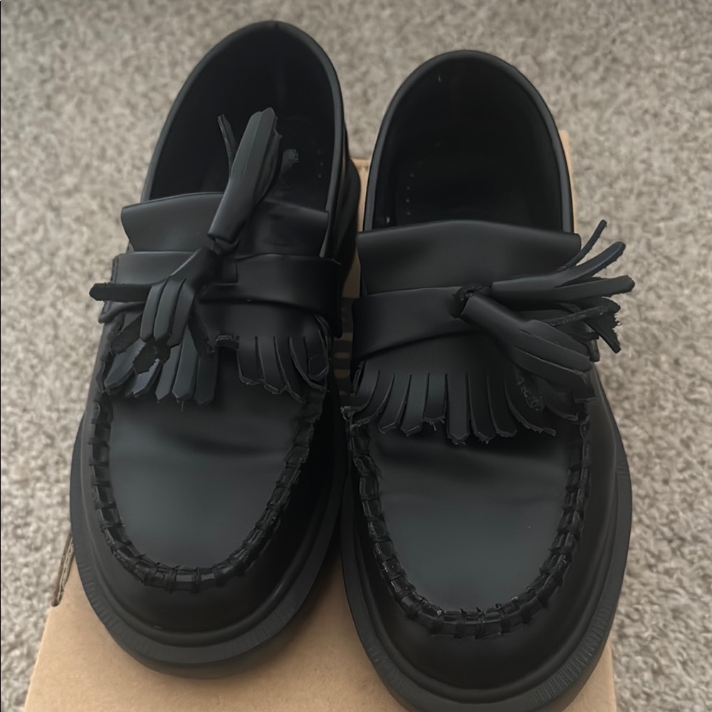 Dr. Martens Adrian Black Tassel Loafers Flats